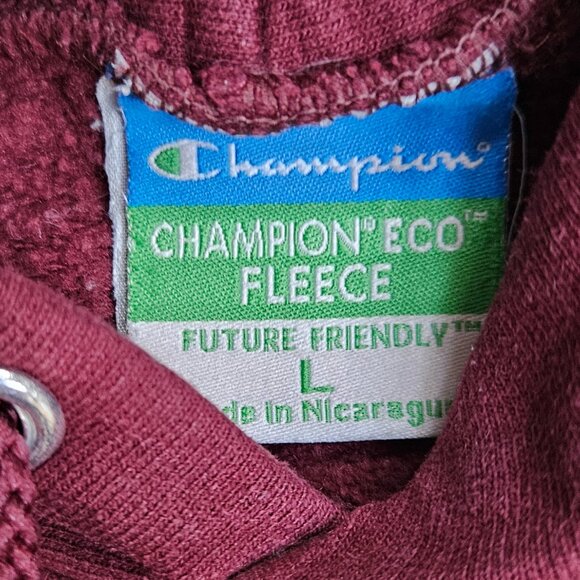 Fordham University Champion Hoodie Sweatshirt Large L - Maroon Red Collegiate - Picture 2 of 8